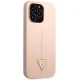 Guess Silicone Triangle dėklas skirtas iPhone 13 Pro Max, rožinis
