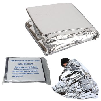Emergency Thermal Blanket 160x210cm, Silver