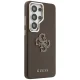 Guess Grained Big 4G Metal Logo dėklas Samsung Galaxy S26 Ultra, rudas