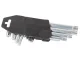 Šešiakampių ir Torx raktų rinkinys 1,5–10 mm, 9 dalys, sidabrinis