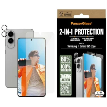 PanzerGlass Hoops+UWF 2in1 Glass+Lens  Samsung Galaxy S25 Edge - transparent