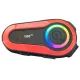 Motociklo šalmo domofonas Q08 2X su Bluetooth ir RGB, juodas