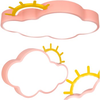 LED lubinis šviestuvas vaikų kambariui Case 128484, rožinis debesis