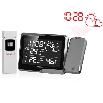 Kienzle 14998 meteorologinė stotelė su projekcija, juoda