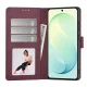 Atverčiamas dėklas Tech-Protect Wallet, skirtas Samsung Galaxy S26 FE, bordo