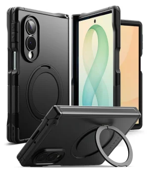 Dėklas Ringke Alles MagSafe skirtas Samsung Galaxy Z Fold 8 su stovu, juodas