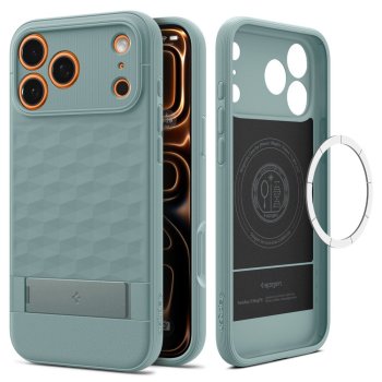 „Spigen Parallax „S“ MagSafe“ dėklas „iPhone 17 Pro Max“, žalias