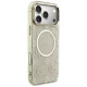 Guess IML Peony Dot MagSafe dėklas iPhone 17 Pro Max telefonui, smėlio spalvos