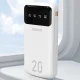 Dudao K6Pro+ 20000mAh išorinė baterija su 4 integruotais laidais, balta