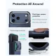 ESR Cyber Tough MagSafe dėklas su stovu iPhone 18 Pro Max / 17 Pro Max, tamsiai mėlynas