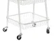 Metal Rolling Cart, 3 Tiers, 78x40x32 cm