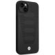BMW Leather Seats Pattern dėklas skirtas iPhone 14, juodas