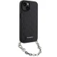 Karl Lagerfeld dėklas iPhone 14 telefonui Saffiano Monogram Chain, juodas