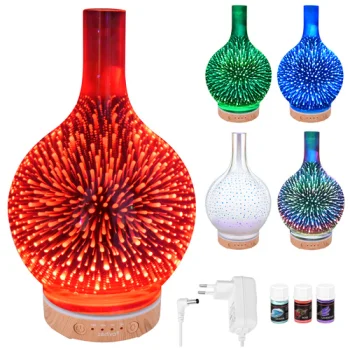Ultragarso oro drėkintuvas ir kvapų difuzorius Zortiva 200 ml, RGB LED, rudas / smėlio