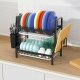 Large 2-Tier Dish Drying Rack, Black