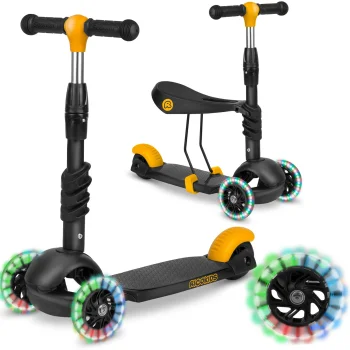 Ricokids Cubi triratis balansinis paspirtukas, juodas ir oranžinis