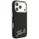Karl Lagerfeld Grained Resin Signature Logo MagSafe dėklas skirtas iPhone 18 Pro Max / 17 Pro Max, juodas