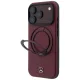 Mercedes leather MagSafe case with ring stand for iPhone 18 Pro / 17 Pro, burgundy
