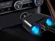 Automobilio cigarečių pridegiklio skirstytuvas su 2 USB prievadais, juodas