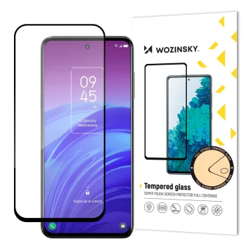 Wozinsky Full Glue apsauginis stiklas TCL 20L su juodu rėmeliu
