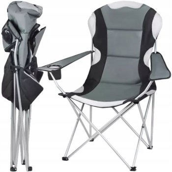Trizand Folding Fishing Chair, Black/Grey