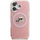 Karl Lagerfeld IML Glitter Karl & Choupette Heads MagSafe dėklas telefonui iPhone 16, rožinis