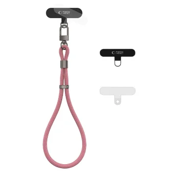 Telefono riešo dirželis Tech-Protect C11S Rope, rožinis