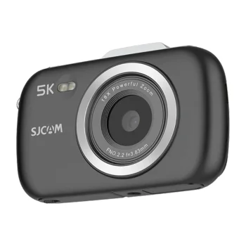 Kompaktiška kamera SJCAM ZV100, 5K 30 fps, 80 MP, 2.8" TFT ekranas, juoda