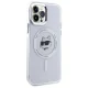 Karl Lagerfeld IML Metal Choupette Head MagSafe dėklas iPhone 12 / 12 Pro, baltas