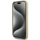 Guess dėklas iPhone 15 Plus telefonui 4G Strass Metal Logo, auksinis
