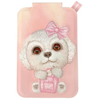 Nimmy New Big-Eye Cute Pets 2.0 Dog magnetinis kortelių dėklas su stovu, rožinis