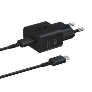 Samsung EP-T2510XBEGEU 25W GaN įkroviklis su USB-C laidu, juodas