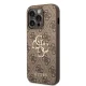 Guess iPhone 15 Pro Case 4G Big Metal Logo, Brown