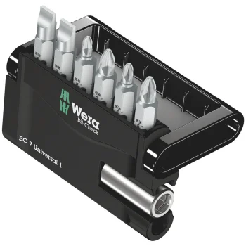 Sukimo antgalių rinkinys Wera Bit-Check 7 Universal 1, 7 dalių