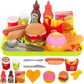 Iso Trade Fast Food Play Food Set, 26 Pieces