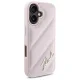 Karl Lagerfeld Quilted Signature dėklas iPhone 16 telefonui, rožinis