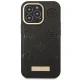 Guess Peony Logo Plate MagSafe dėklas iPhone 14 Pro Max, juodas