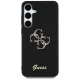Guess Fixed Glitter Big 4G Metal Logo dėklas Samsung Galaxy S25, juodas