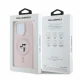 Karl Lagerfeld Silicone Karl&Choupette Heads MagSafe dėklas iPhone 16 Pro Max, rožinis