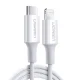 Ugreen US171 USB-C to Lightning Cable, 20W, 1m, White
