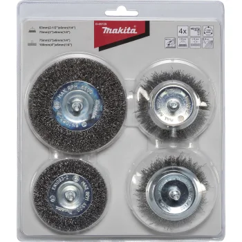 Vielinių šepečių rinkinys Makita D-65729, 4 vnt.