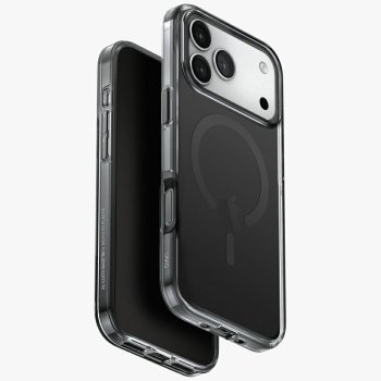 Uniq Clario Magclick Charging dėklas, skirtas iPhone 17 Pro Max, juodas