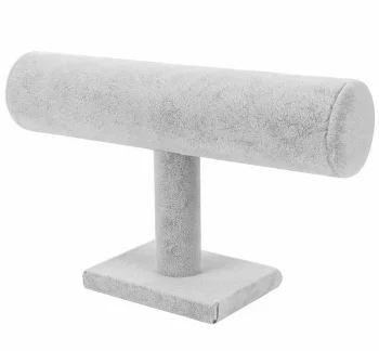 T-Bar Bracelet Stand and Watch Holder, Grey
