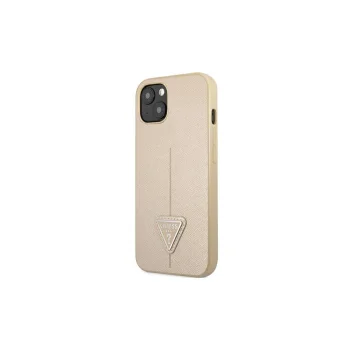 Apple iPhone 14 6.1'' Guess SaffianoTriangle Logo Case Cover (GUHCP14SPSATLE), Beige