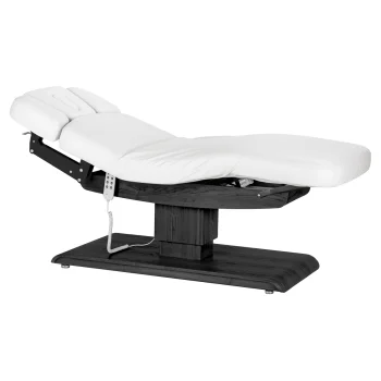 Elektrinė SPA kušetė Sillon Relax, 63-87 cm, balta su tamsaus medžio pagrindu