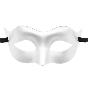 Venetian Masquerade Mask for Carnival Costume Party, White