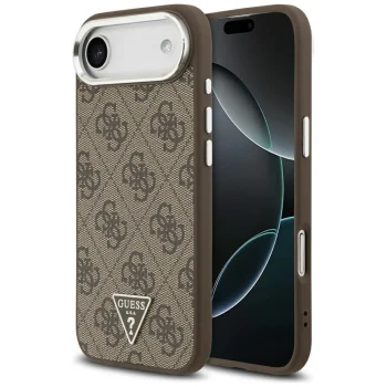 Guess 4G Triangle Logo MagSafe dėklas, skirtas iPhone Air, rudas