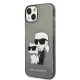 Karl Lagerfeld Glitter Karl&Choupette dėklas iPhone 14 Plus, juodas