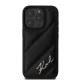 Karl Lagerfeld Diagonal Quilted Script dėklas iPhone 16 Pro Max, juodas