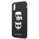 Karl Lagerfeld Saffiano Karl&Choupette dėklas skirtas iPhone XS Max, juodas